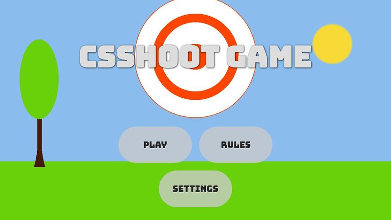 pure css shoot game - no javascript - no image