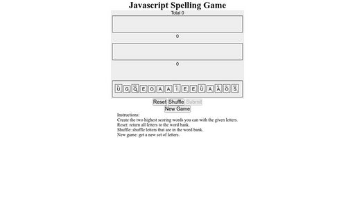 Javascript Spelling Game - Script Codes