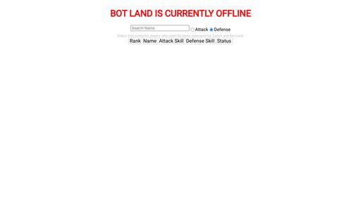 Bot Land Rankings - Script Codes