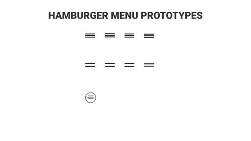 Hamburger menu prototypes - Script Codes