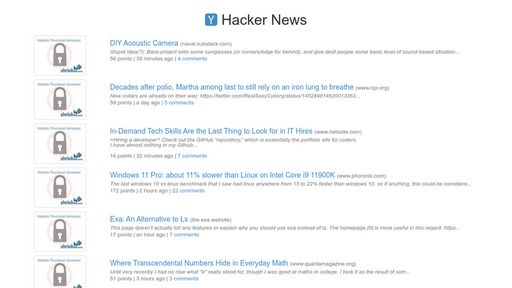 Hacker News - Script Codes
