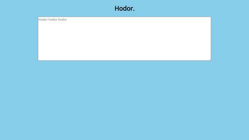 Hodor - Script Codes