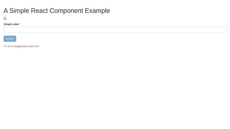 Simple React Component Example