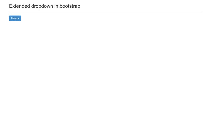 extended dropdown - bootstrap