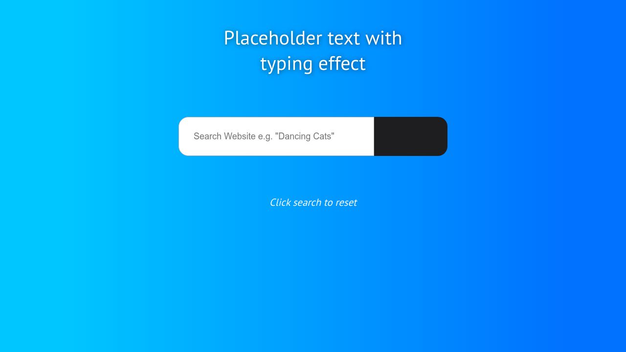 Placeholder Typing Text