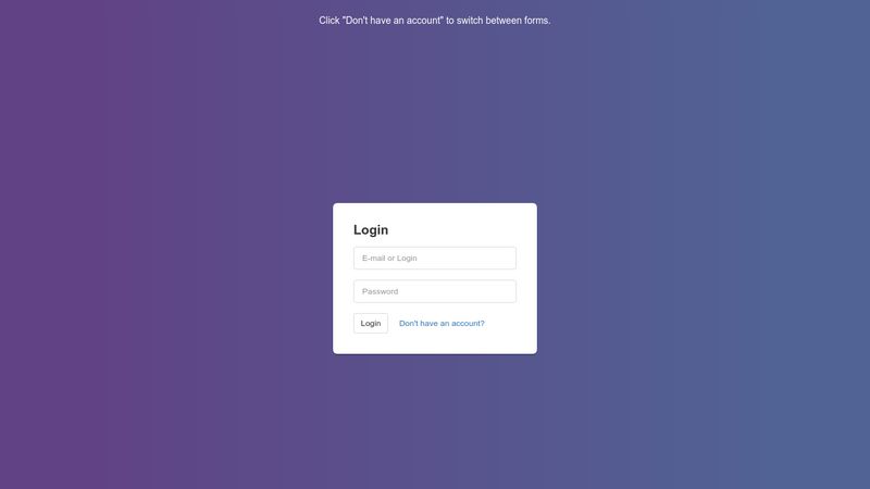 Login/Sign Up Form Switcher