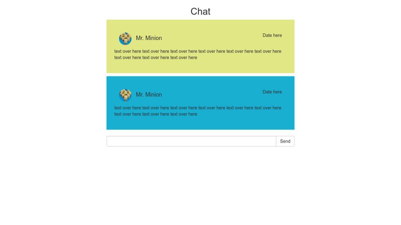 Bootstrap chat simple layout