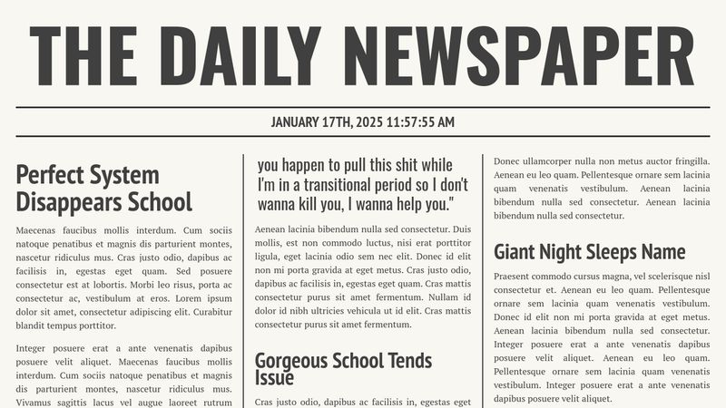 Newspaper Layout using CSS Columns