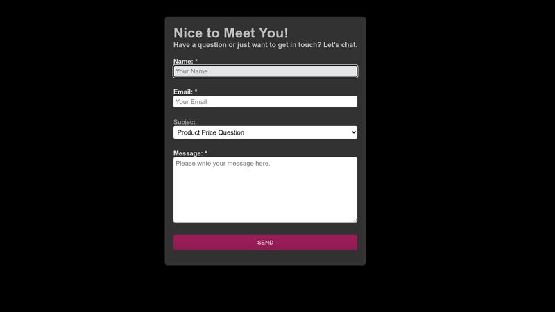 CodePen - Responsive Contact Form