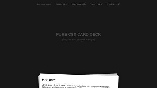 Pure CSS Card Deck - Script Codes