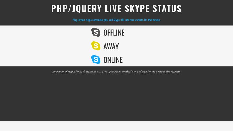 skype online status