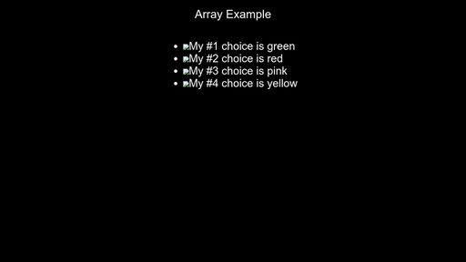 Array Manipulation Example - Script Codes
