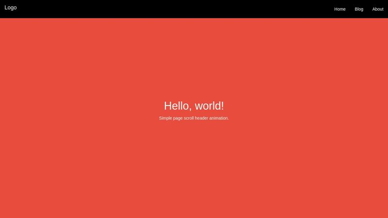 Header Scroll Animation Header Scroll Animation