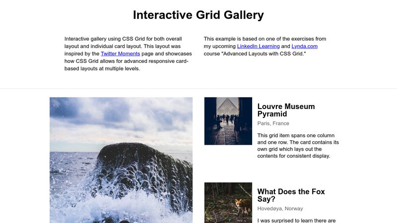 css grid responsive image gallery codepen