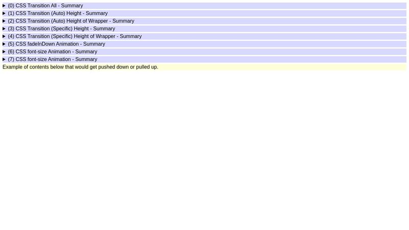 Stack Overflow Demo: animate html5 details Stack Overflow Demo: animate html5 details