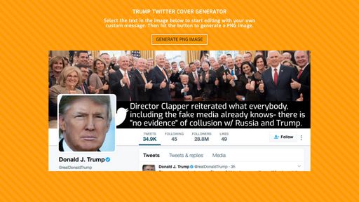 Trump Twitter Cover Generator - Script Codes