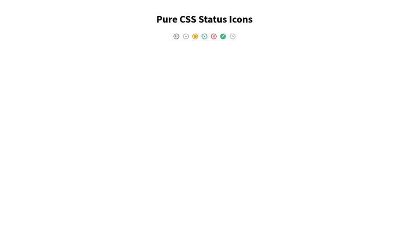 Pure CSS Status Icons