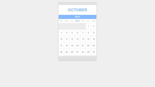 Calendar with json events mobile concept - Script Codes