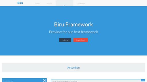 Biru Css framework - Script Codes