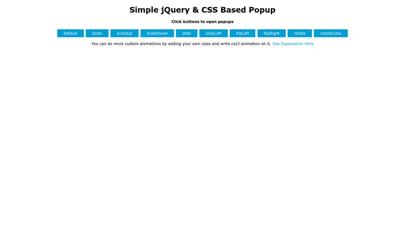 simple jquery popup