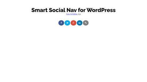 Smart Social Nav for WordPress with Sass - Script Codes