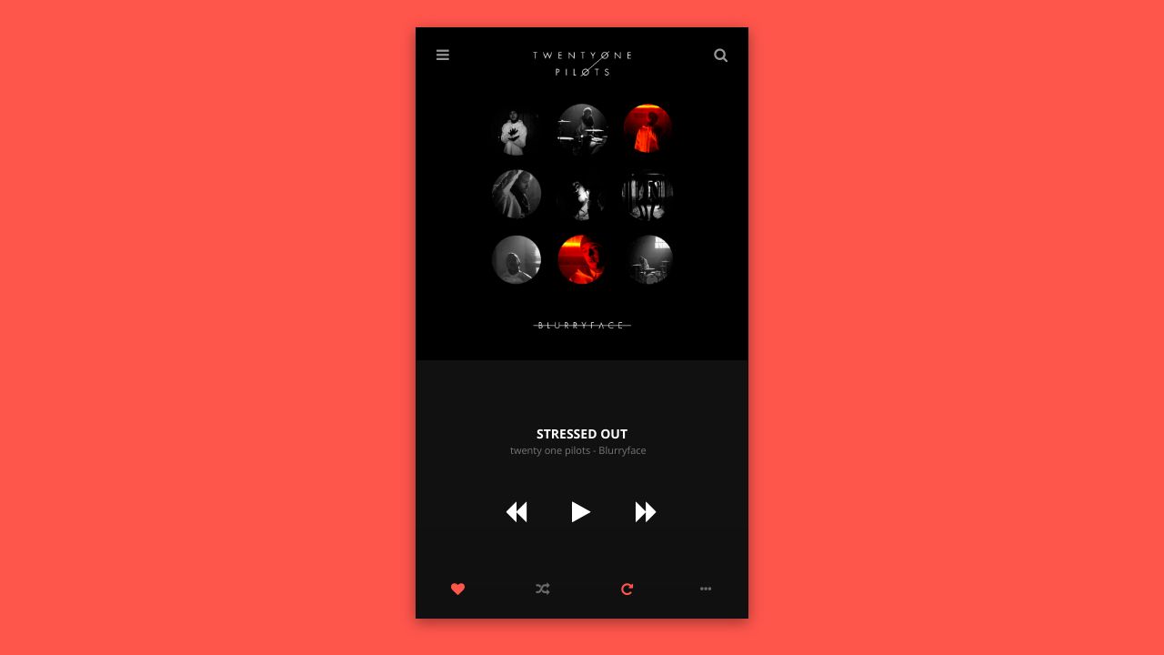 Interface Animation - Music Player
