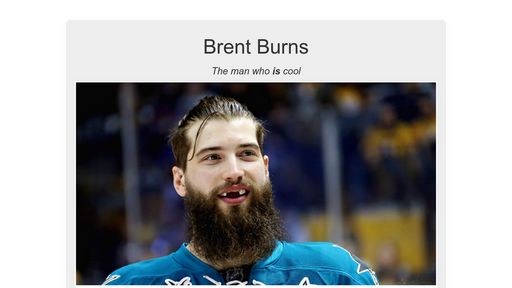 Brent Burns Tribute Page