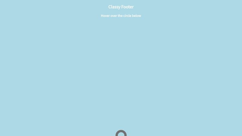 Pure CSS Classy Footer