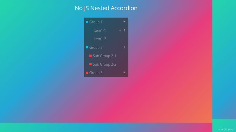 Nested Accordion
