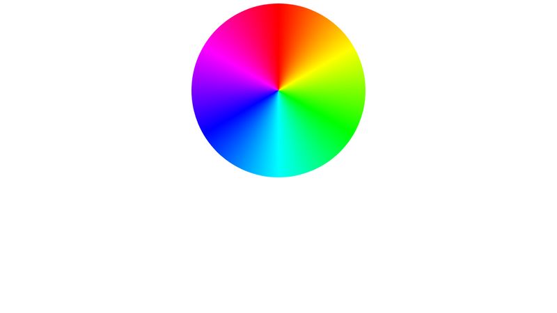 Conic Gradient hue color wheel