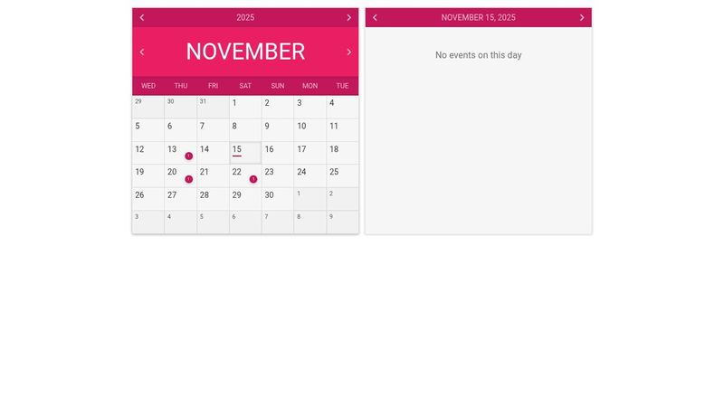 Calendar Javascript Library