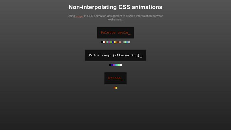 Non-interpolating CSS animations