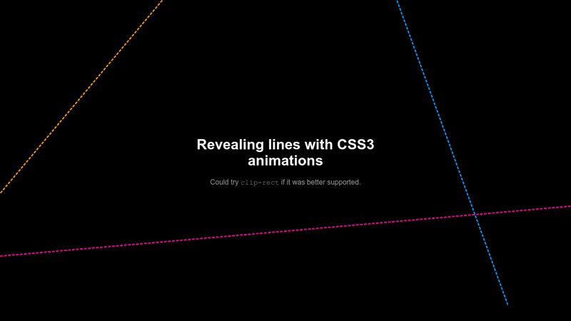 Revealing line CSS animation