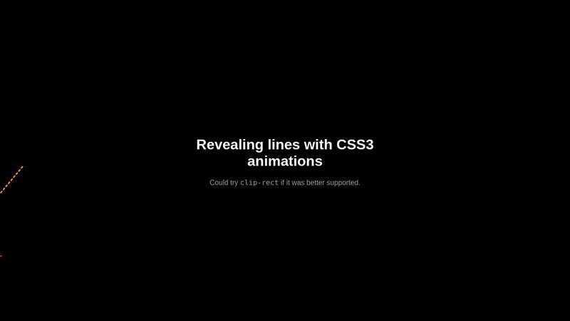 Revealing line CSS animation Revealing line CSS animation