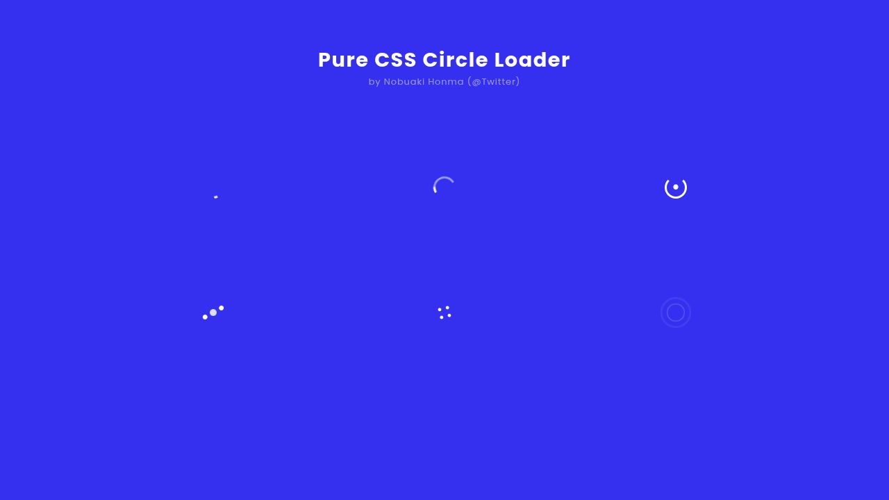 Pure CSS Circle Loader Pure CSS Circle Loader