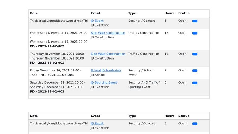 Responsive Table - Overflow gradient and stacked