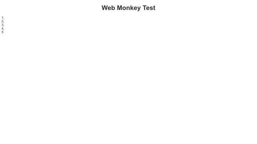 WebMonkey Test - Script Codes