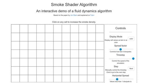 Smoke Shader Algorithm Demo - Script Codes