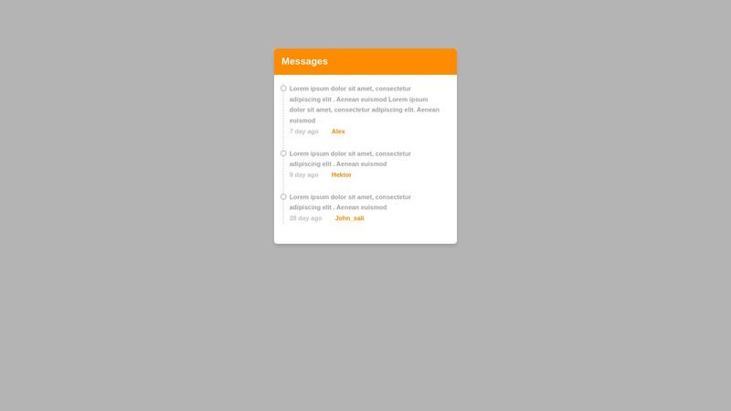 html css Message Box