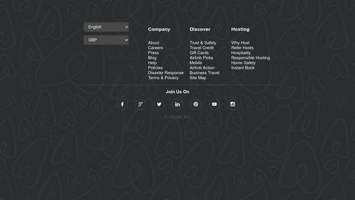 Weekly UI - Airbnb Footer Component - Script Codes