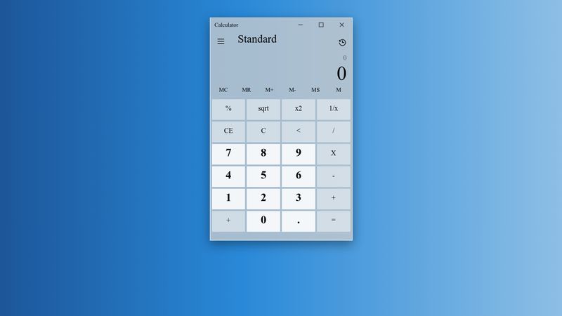 Windows 10 calculator (design)