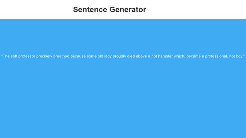 random-sentence-generator