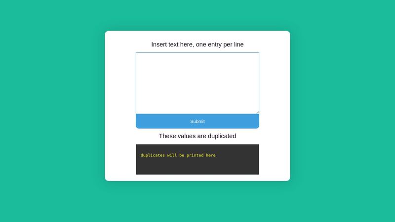 Check for duplicates