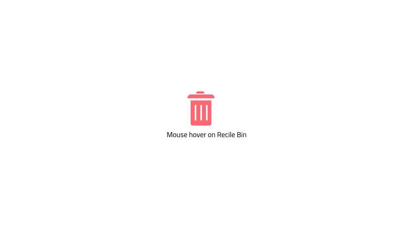 Animated Recycle bin icon with Open Close Style using CSS3 Animated Recycle bin icon with Open Close Style using CSS3