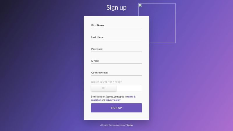 CodePen - Sign up - Day #001