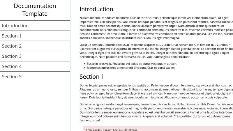 Tech Documentation Template