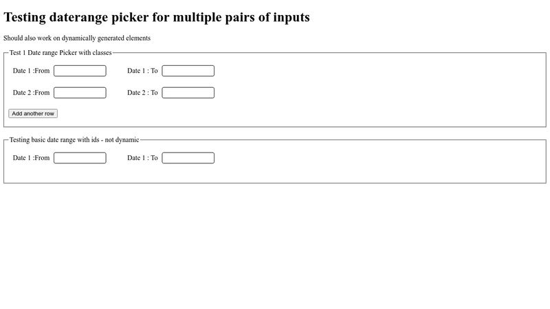 Daterange Picker On Dynamic Elements