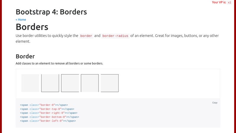 Bootstrap 4: Borders