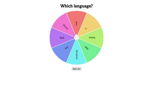 Which Language Spinner - Script Codes