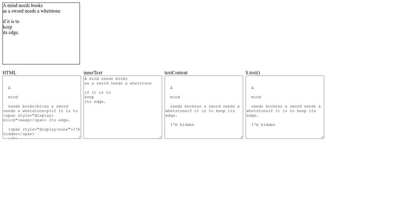 Text Vs Textcontent